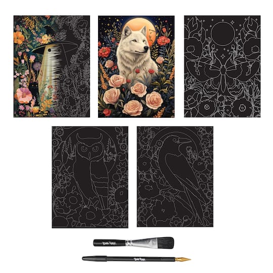 Brea Reese® 9" x 12" Meadow Ghosts Scratch Art Paper Pad